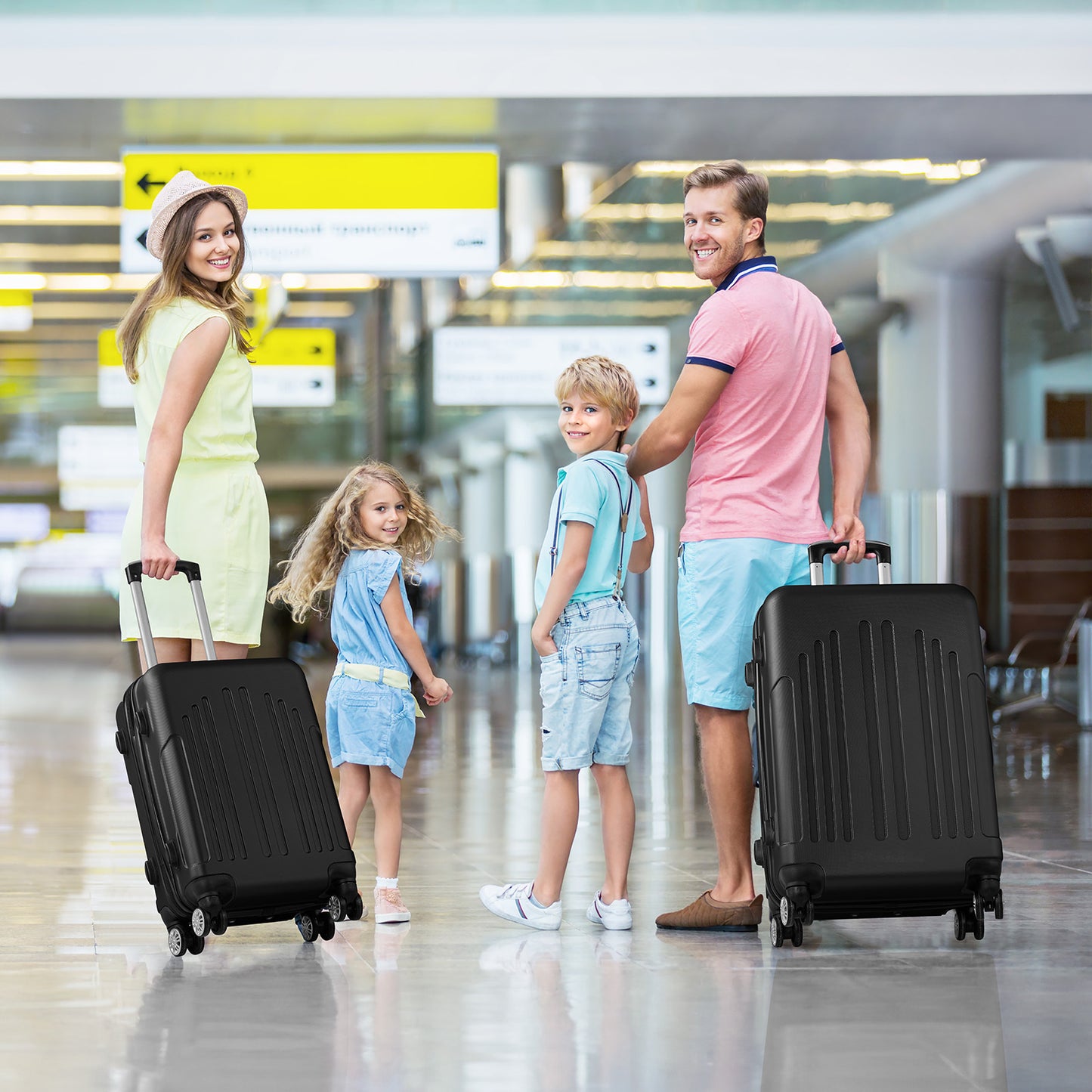 Three In One ABS PC Suitcase 20in 24in 28in Suitcase