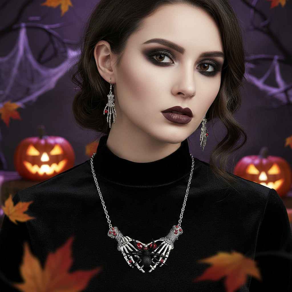 Punk Style Halloween Simulation Soft Rubber Jewelry Necklace