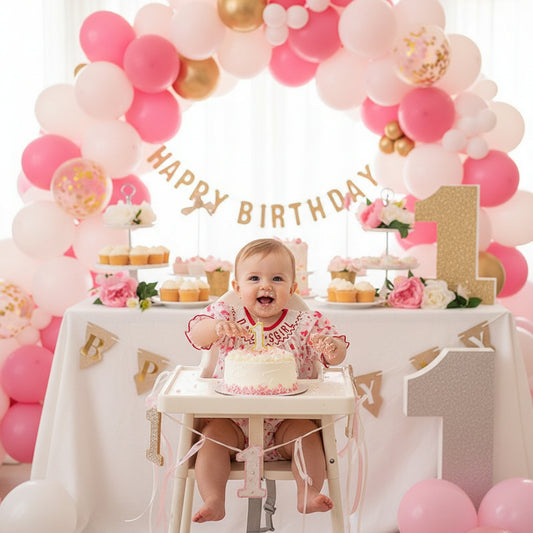 Infant Floral Smocked Romper 'DADDY'S Girl' Embroidery Short Sleeve Crew Neck Adorable Princess Party Bodysuit