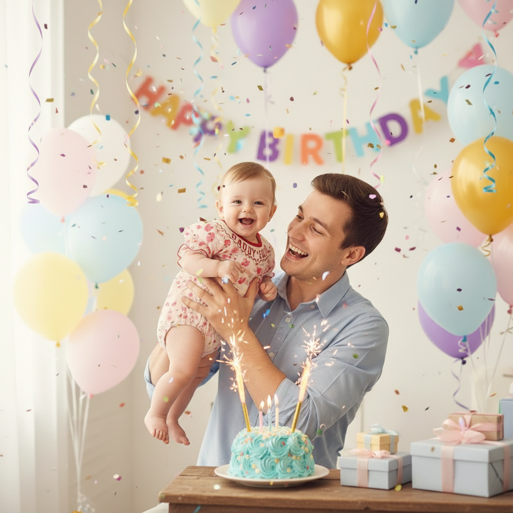 Infant Floral Smocked Romper 'DADDY'S Girl' Embroidery Short Sleeve Crew Neck Adorable Princess Party Bodysuit