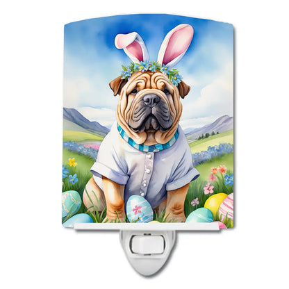 Shar Pei Easter Egg Hunt Ceramic Night Light