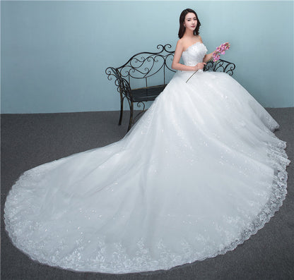 Bride New Large Tail Size Wedding Dress