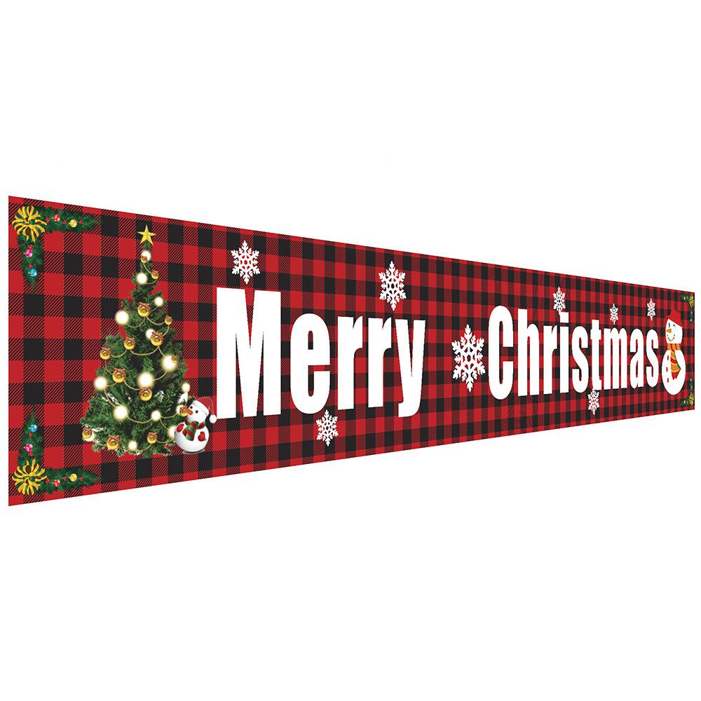 Christmas couplets curtains pull hanging flags window