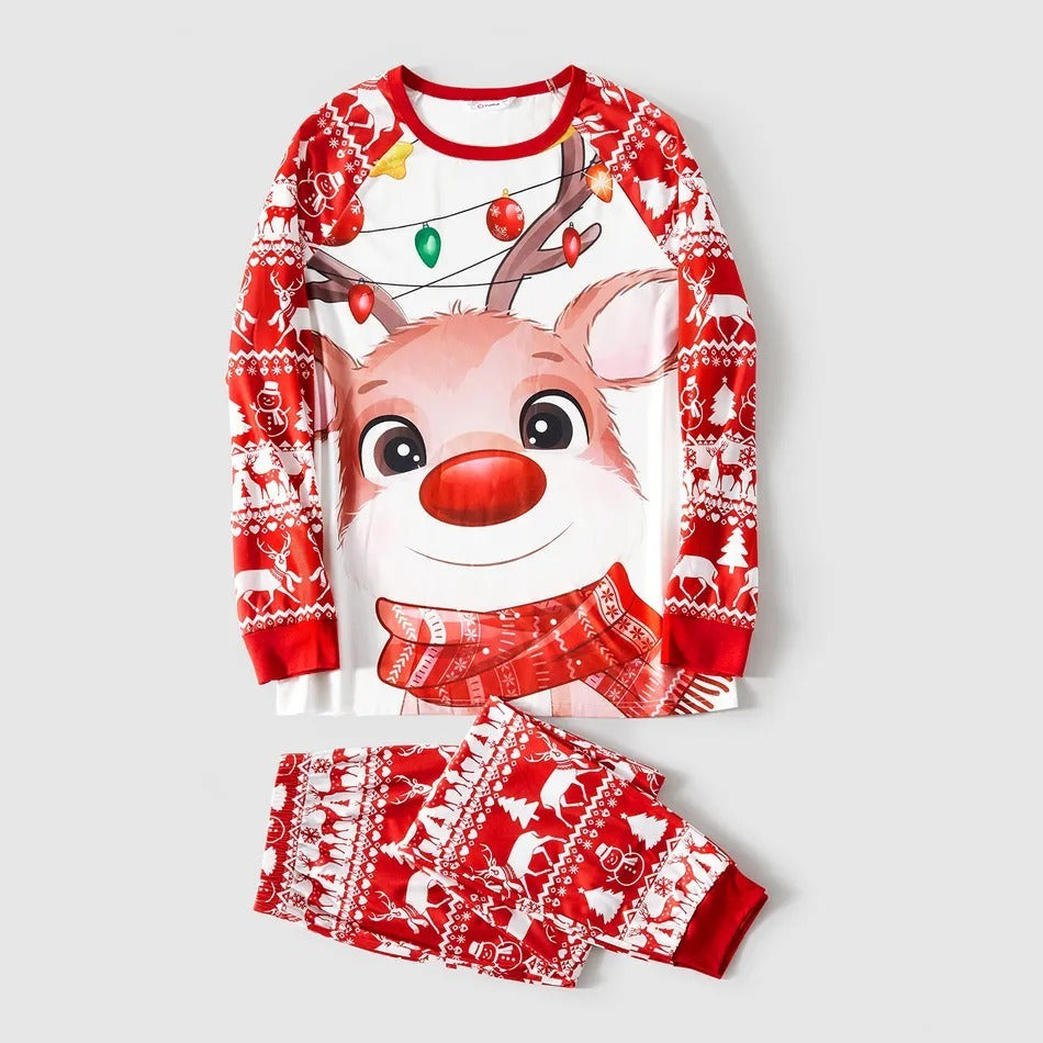 Fashion Casual Christmas Print sleep Wear Parent Child Set