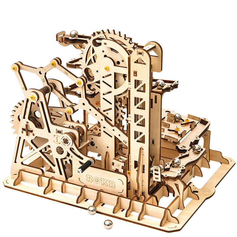 Wooden toy 3D hand-inserted puzzle gift mechanical transmission model