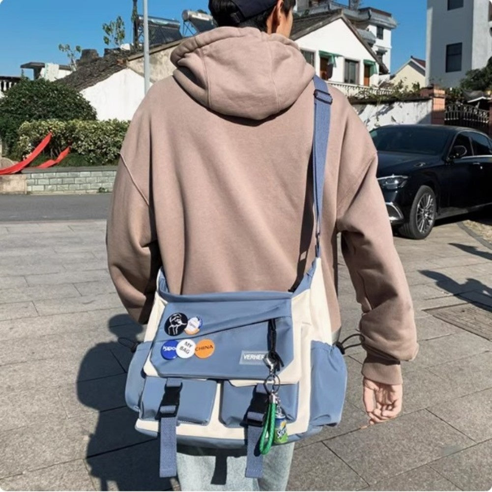 Versatile Crossbody Messenger Bag Backpack Large Capacity Aesthetic Cute Casual Travel Daypacks