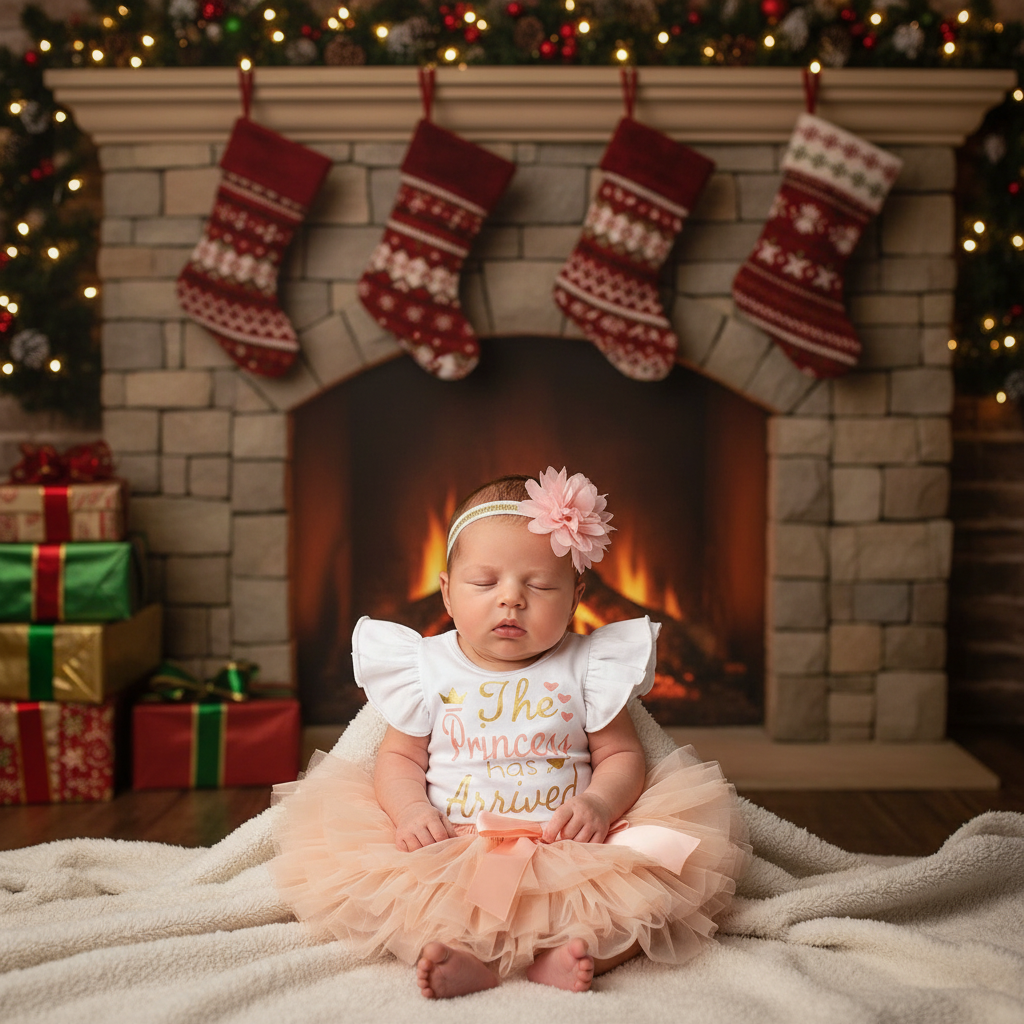 Newborn Baby Girl Outfits Infant Letter Print Romper Tutu Skirt Headband Coming Home Clothes Set