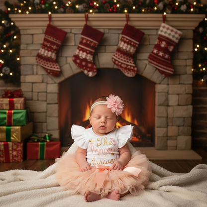 Newborn Baby Girl Outfits Infant Letter Print Romper Tutu Skirt Headband Coming Home Clothes Set