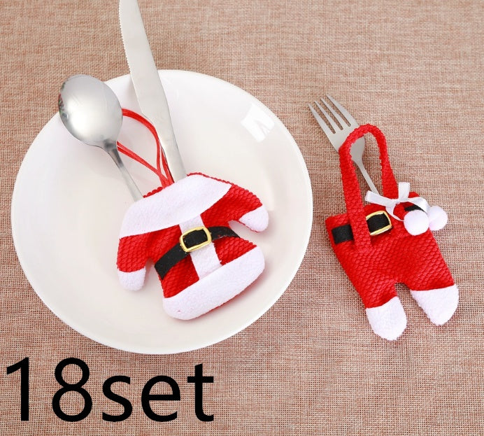 Holder Cutlery Knife Fork Cutlery Set Trousers Skirt Navidad Christmas Decorations for Home