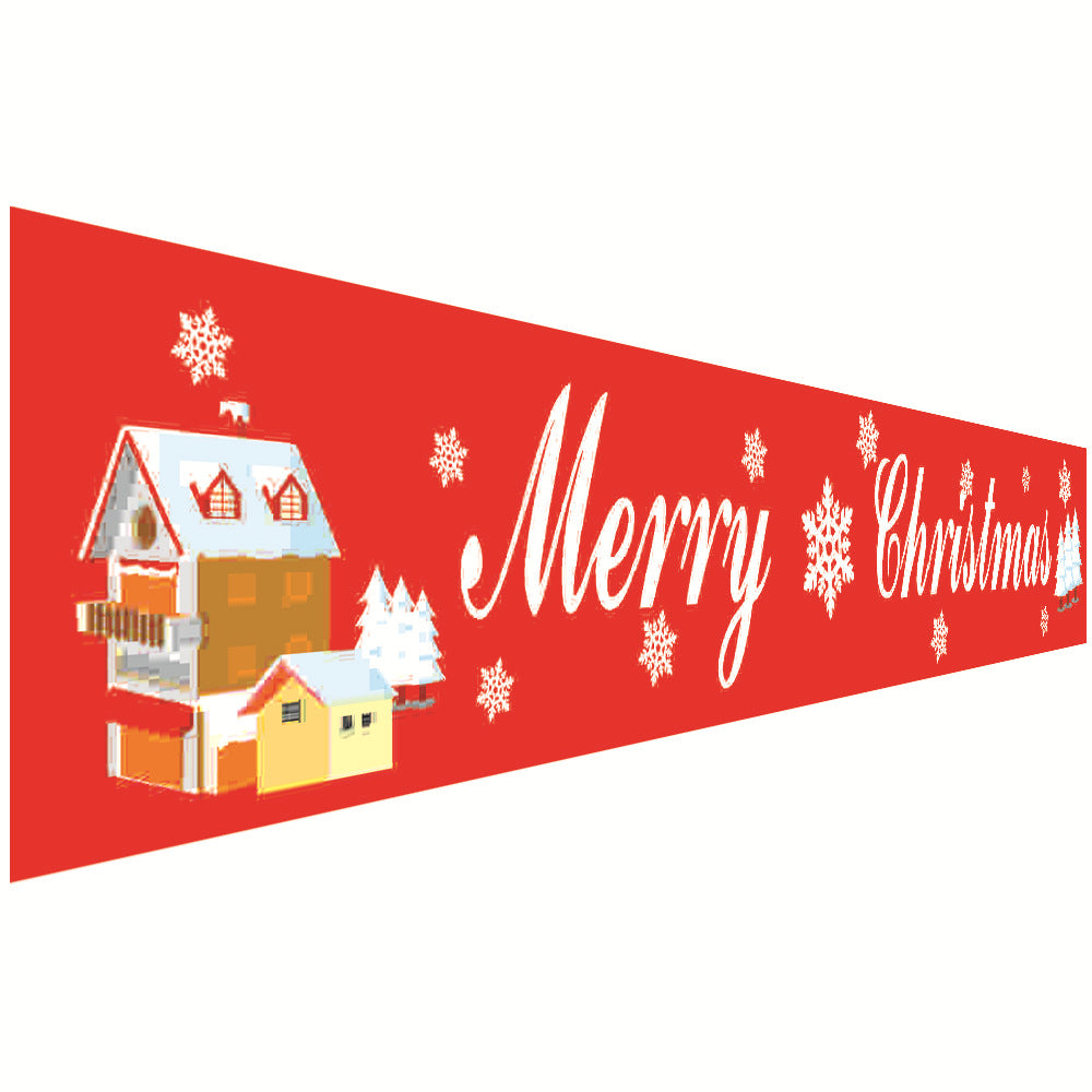 Christmas couplets curtains pull hanging flags window