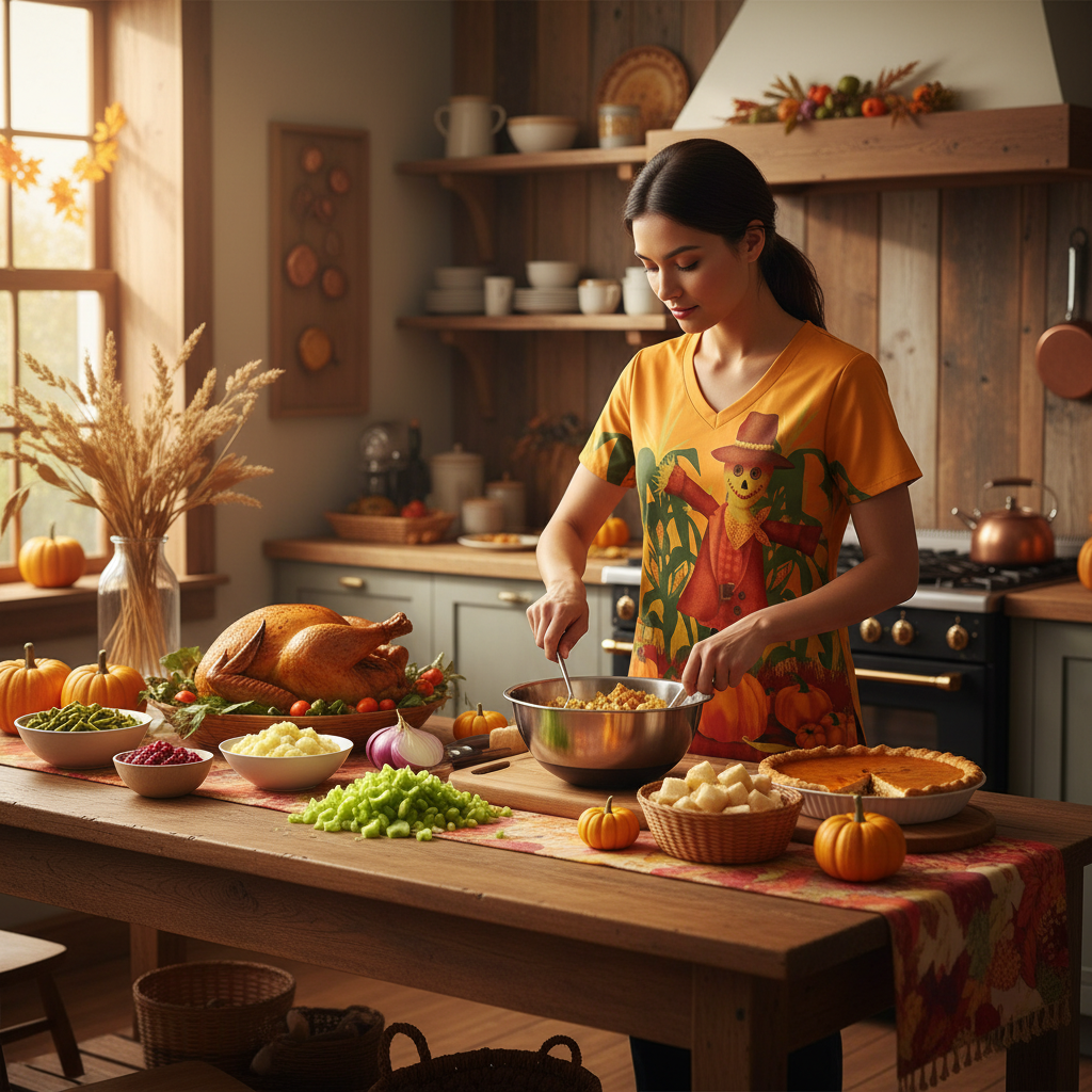 Christmas clothing printed shirt V-neck short-sleeved t-shirt women