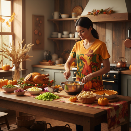 Christmas clothing printed shirt V-neck short-sleeved t-shirt women