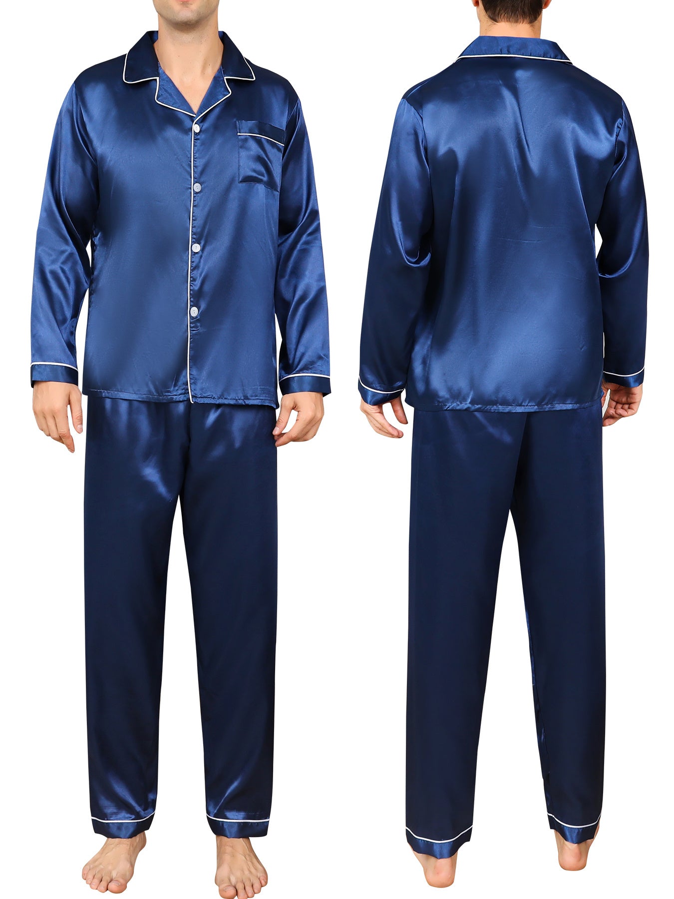 Ice Silk Men's Pajama Set