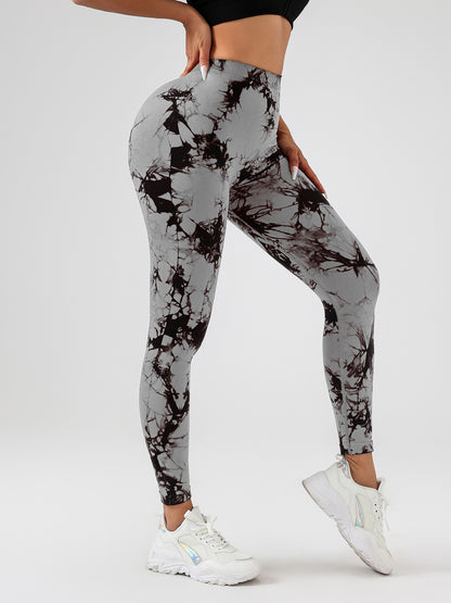 5pcs Dyed With A Waistband At The Lower Back Active Yoga Pants