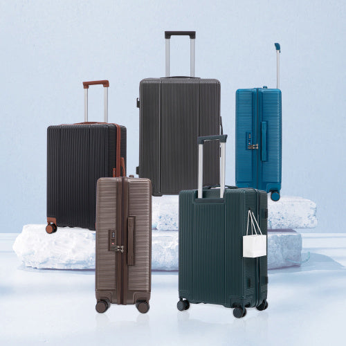 20 24 28 3 Pcs Set In ABS Spinner Wheel Luggage, Carry On Suitcase, Matching Color, TSA Combination Lock