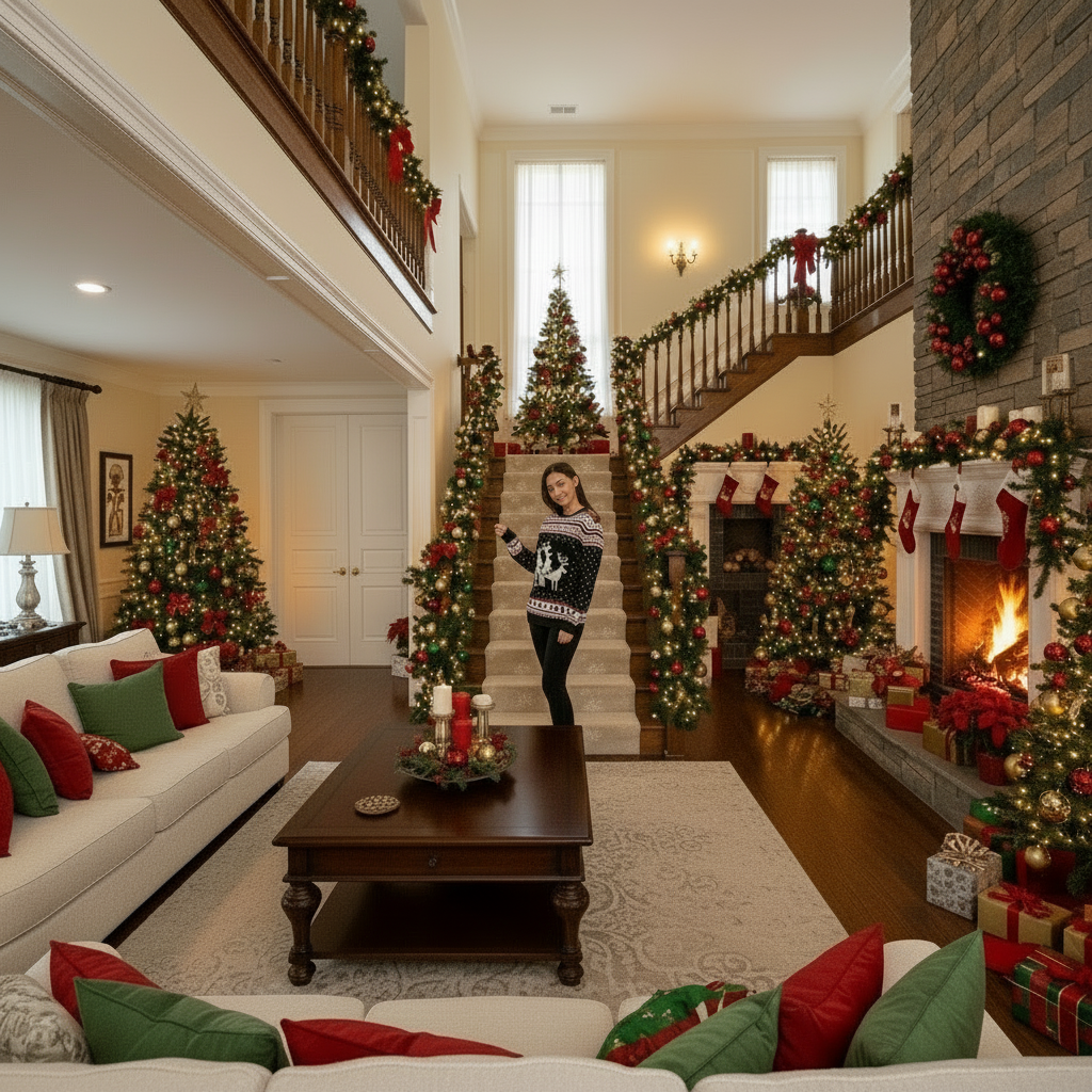 UGLY CHRISTMAS SWEATER Vacation Santa Elf Funny Womens Sweaters Tops Autumn Winter Clothing