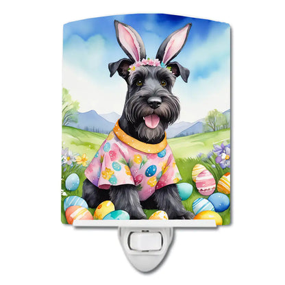 Schnauzer Easter Egg Hunt Ceramic Night Light