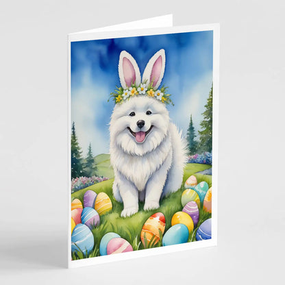Samoyed Easter Egg Hunt Greeting Cards Pack of 8