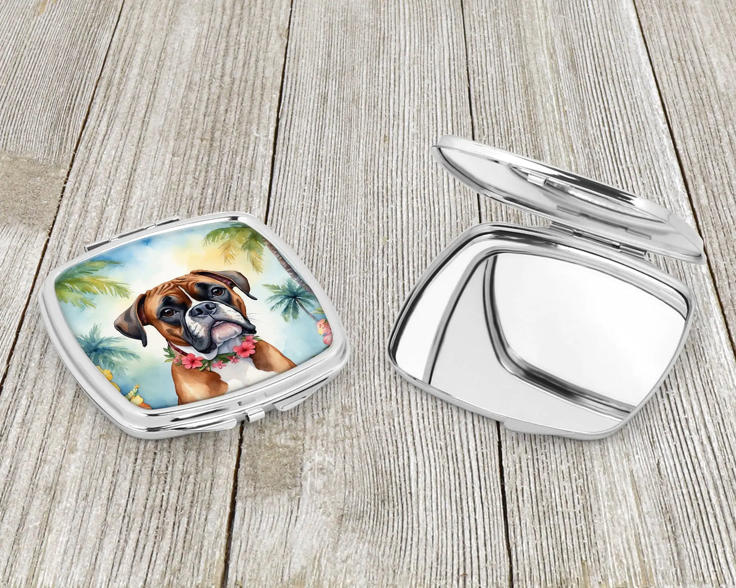 Boxer Luau Compact Mirror