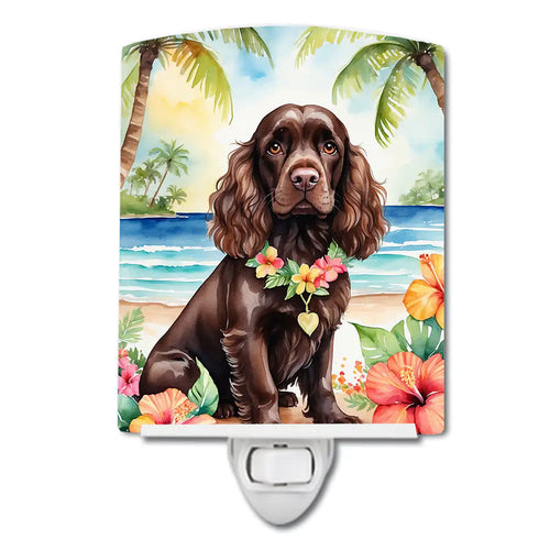 Cocker Spaniel Luau Ceramic Night Light