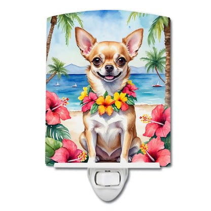 Chihuahua Luau Ceramic Night Light