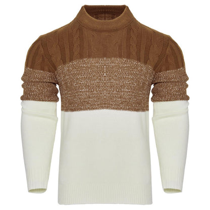 Men's Knitted Sweater Fashion Long-sleeved Pullover Tops Fall And Winter Clothing