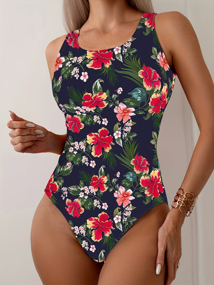 Women's One-piece Flower Print Fashion Swimsuit