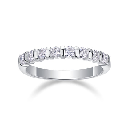 Luxury Fashion Diamond Ring, Moissanite Silver Ring