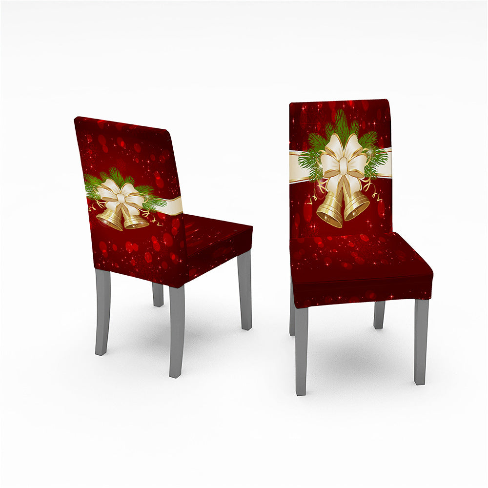 Christmas Decorative Digital Printing Universal All Inclusive Elastic Chair Cover