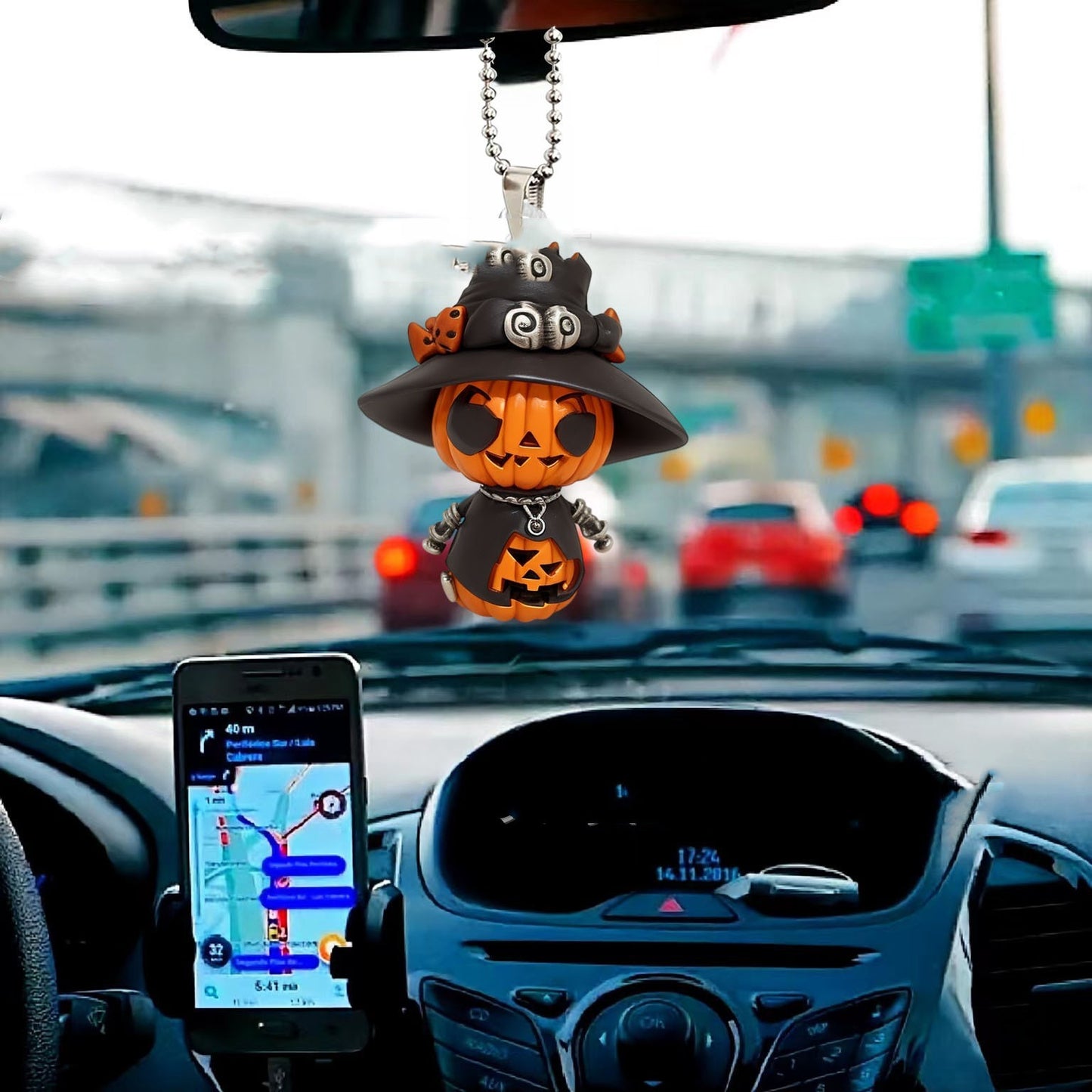 Halloween Pumpkin Dwarf Automobile Hanging Ornament
