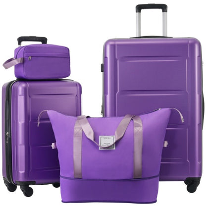 2 Piece Luggage Set With Bags Expandable Spinner Wheels ABS Lightweight Suitcase With TSA Lock 20inch And 28inch