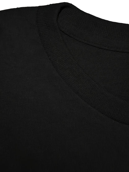 Retro Classic Car Printed Pattern Men's Sports Black Casual Short Sleeved T-shirt