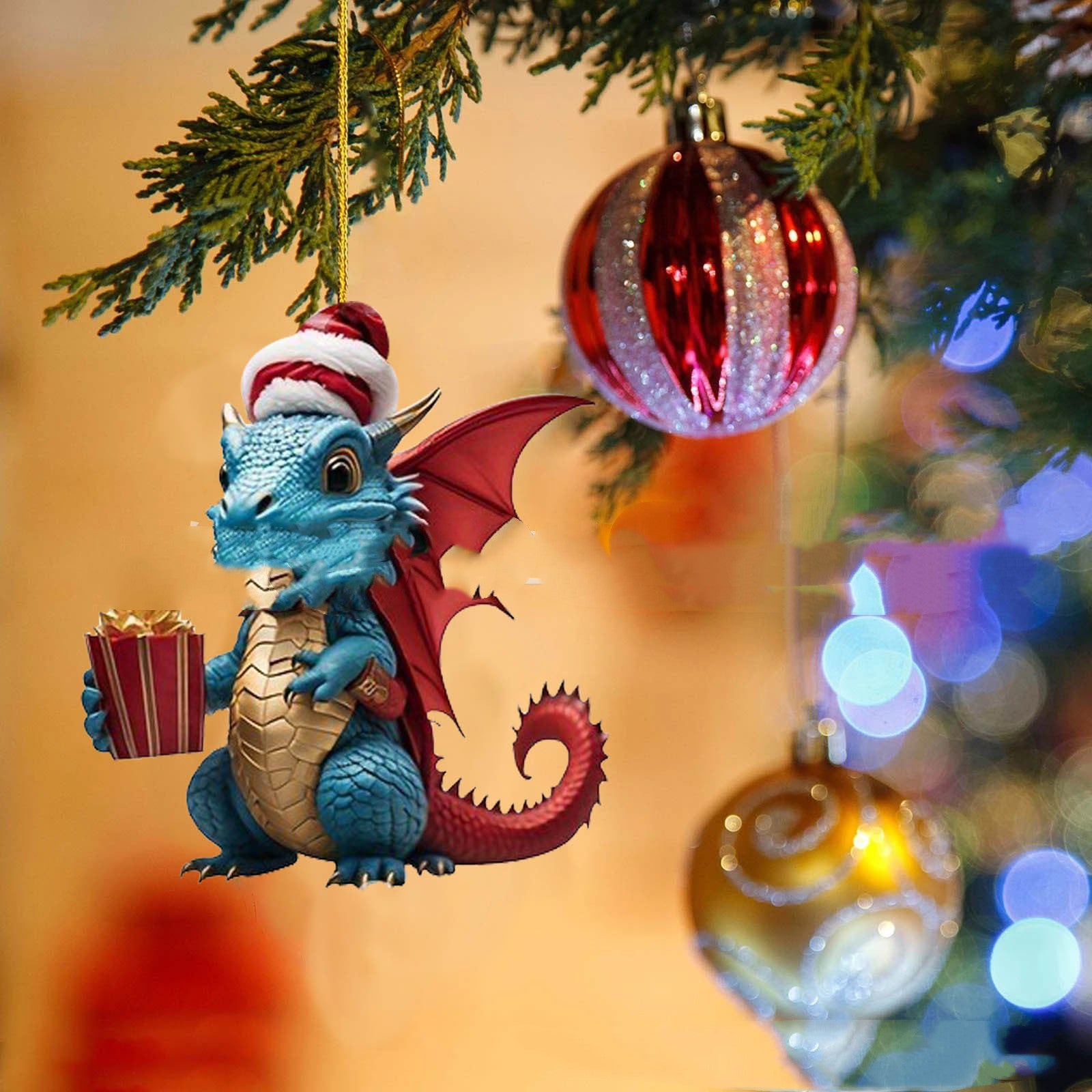 Christmas Decorations Dragon Pendant Acrylic