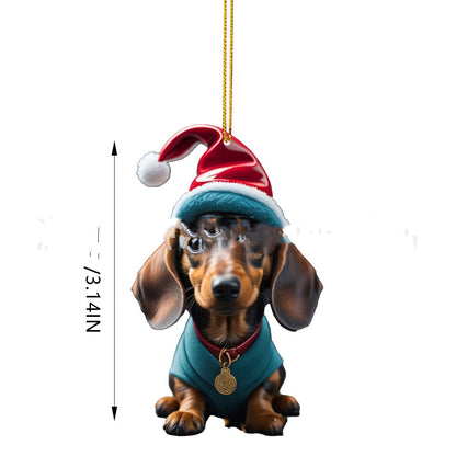 Acrylic Flat Christmas Gift Decoration Pendant