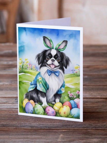 Japanese Chin Easter Egg Hunt Greeting Cards Pack of 8