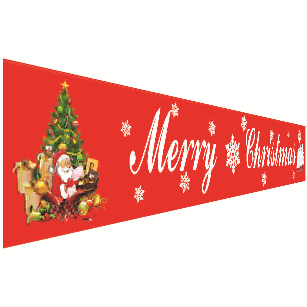 Christmas couplets curtains pull hanging flags window