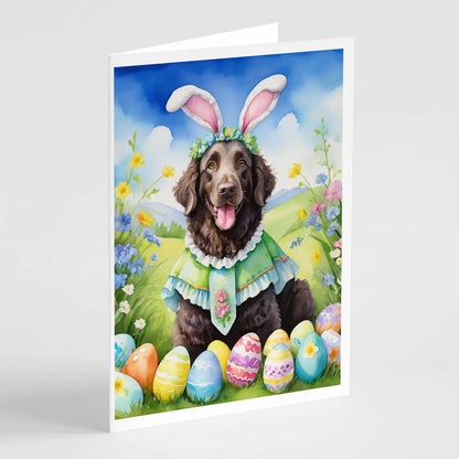 Curly-Coated Retriever Easter Egg Hunt Greeting Cards Pack of 8