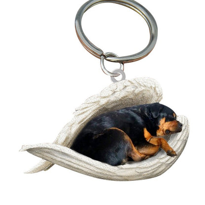 Transparent Acrylic Creative Cute Dog Car Key Pendant