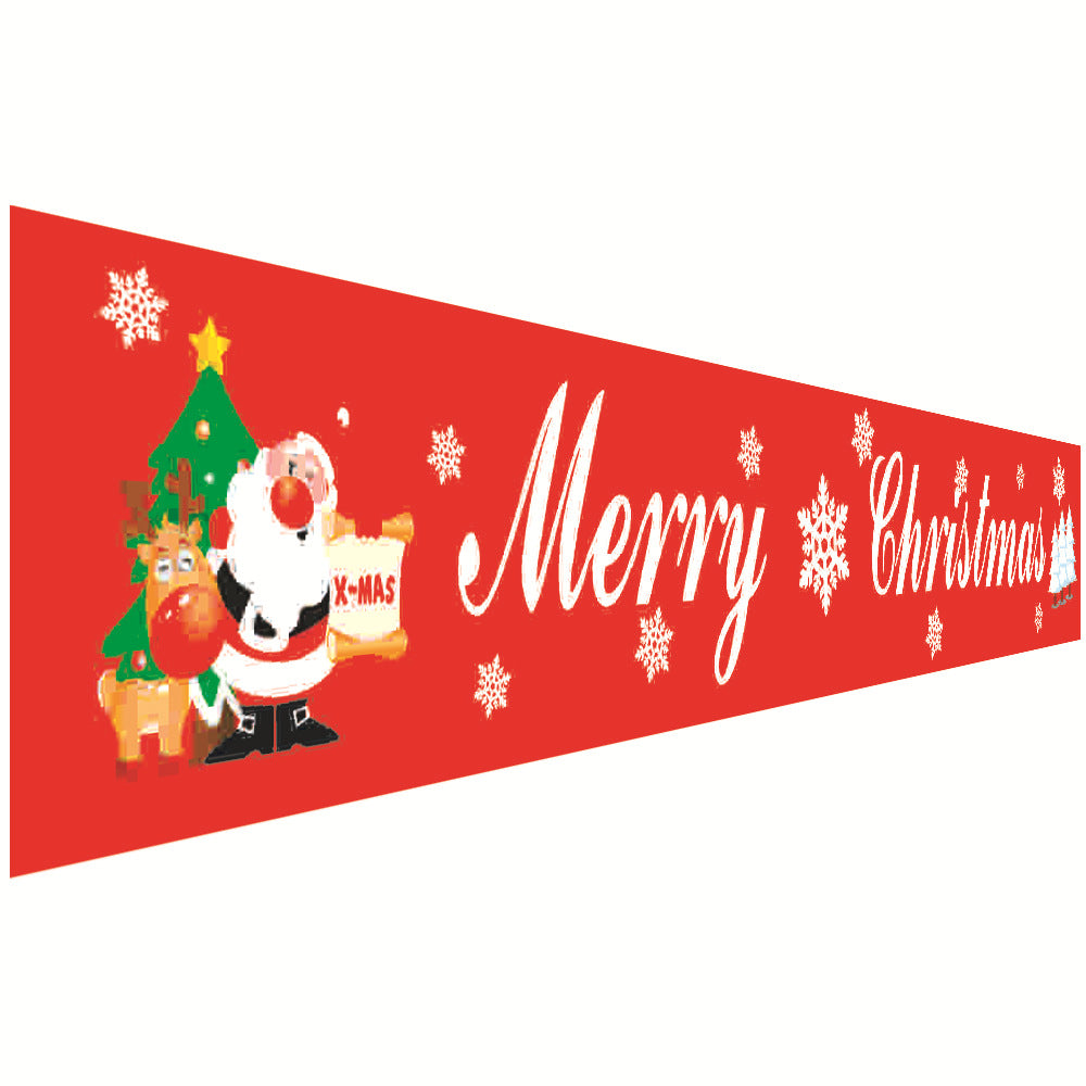 Christmas couplets curtains pull hanging flags window