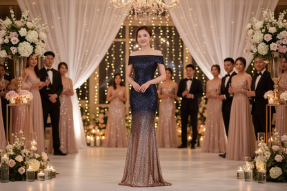 Birthday Party Dress Slimming Host Long Dress