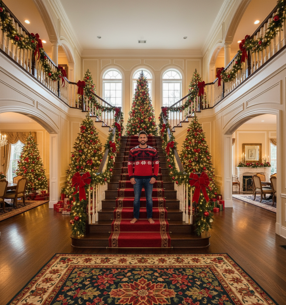 Men's Christmas Fawn Sweater