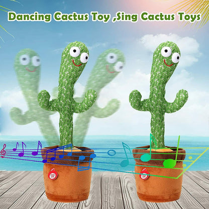 Dancing Cactus Repeat Talking Toy Song Speaker Wriggle Dancing Sing Toy Talk Plushie Stuffed Toys For Baby Adult Toys