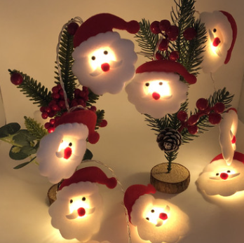 Plush Snowman Light String Christmas Tree Pendant LED Holiday Party Decoration Lantern