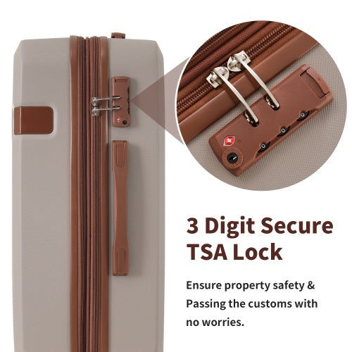 4 Piece Luggage Set With Compression Packing Cubes Expandable Spinner Wheels Lightweight Suitcase With TSA Lock 16 IN 20IN 24IN 28IN