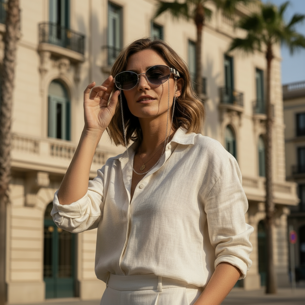 Women's Fashion Personality Chain  Sunglasses