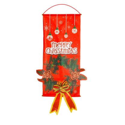 Christmas couplets curtains pull hanging flags window