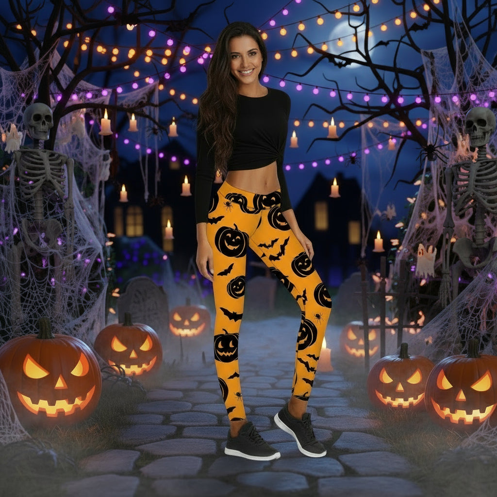 Printed Leggings Halloween Sports Yoga High Stretch Pencil Pants