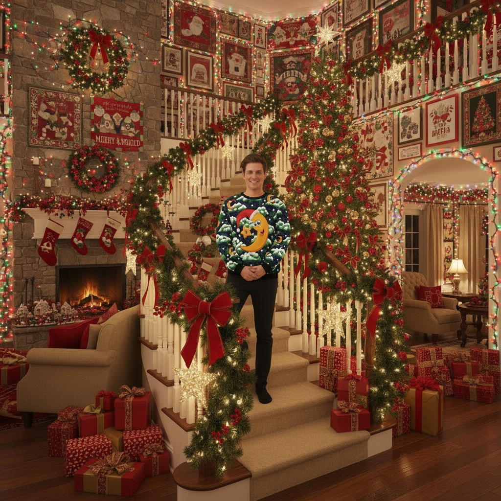 UGLY CHRISTMAS SWEATER Vacation Santa Elf Funny Womens Sweaters Tops Autumn Winter Clothing