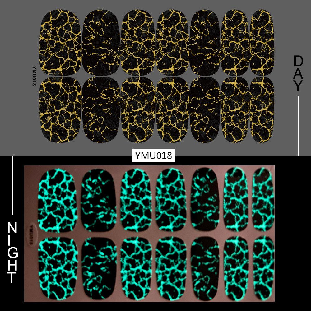 Luminous Halloween Skull Graffiti Sticker Set Of 12