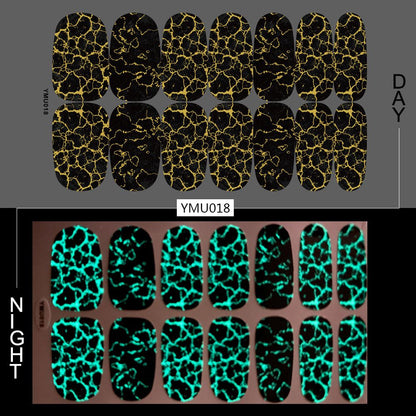 Luminous Halloween Skull Graffiti Sticker Set Of 12